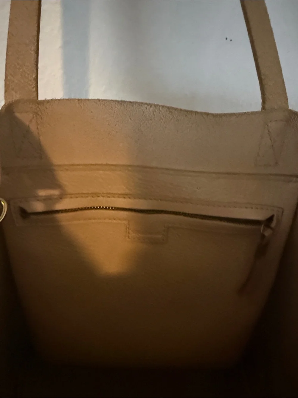Madewell Beige Leather Pocket Tote